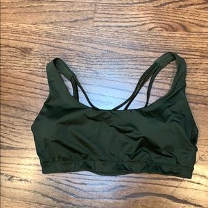 VSX Victoria’s Secret olive green cross back bra